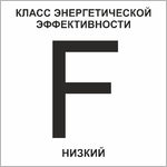 Табличка Класс энергоэффективности дома (F - низкий)